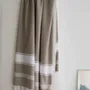 Spa - hammam towel olive green/white - OTTOMANIA