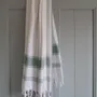 Other bath linens - hammam towel white/grey-green - OTTOMANIA