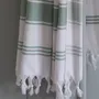 Other bath linens - hammam towel white/grey-green - OTTOMANIA