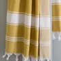 Autres linges de bain - fouta moutarde/blanc - OTTOMANIA