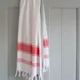 Other bath linens - hammam towel white/coral red - OTTOMANIA