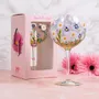 Glass - gin glass dragonfly & daisies - KARENA INTERNATIONAL