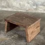 Tabourets - Petit tabouret d'appoint en teck ancien clair (3279) - OFFICE OBJETS