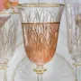 Verres à pied - verres à vin blanc doré, 6 pièces, Bloom Gold-BGC - COMBI POLAND GLASS DECORATOR