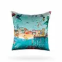 Design textile et surface - Coussin en soie Hawaii Beach Life - UN POCO