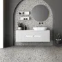 Indoor floor coverings - White Terrazzo Stone Effect Porcelain Stoneware 60X120 - EMYW1126 (Ceramishop.fr) - CERAMISHOP