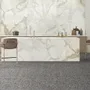 Indoor floor coverings - Terrazzo Stone Effect Porcelain Stoneware Grey 60X120 - EMYA1130 (Ceramishop.fr) - CERAMISHOP
