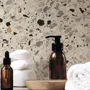 Revêtements sols intérieurs - Grès Cérame Effet Pierre Terrazzo Ivoire 60X60 - EMYC1132 (Ceramishop.fr) - CERAMISHOP