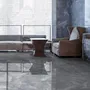 Indoor floor coverings - Glossy Onyx Grey Marble Effect Porcelain Stoneware 60X120 - EOXG129 (Ceramishop.fr) - CERAMISHOP