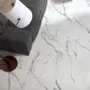 Indoor floor coverings - White Matte Statuary Marble Effect Porcelain Stoneware 60X120 - ESSU180 (Ceramishop.fr) - CERAMISHOP