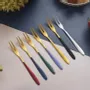 Flatware - Two-tone golden fork - Appetizers, tapas or desserts - 5 colors - SOSTRAW & SMARTTHINGS