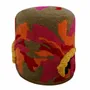 Unique pieces - Pouf Stool End of sofa, wool, PEONY FIGHT. - ATELIER SAGRADO
