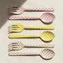 Ustensiles de cuisine - Pelle à salade en émail (ensemble de 2) - 11 x 2,5 pouces - CASA AMAROSA
