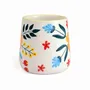 Mugs - Floral Handpainted Ceramic Coffee Mug 3.5 X 2.5 Inches - CASA AMAROSA