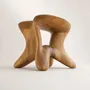 Stools - Aura | Sculpted Exclusive Stool | European Oak Wood - NEXART