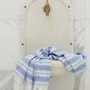 Piscines - fouta - pareo bleu grec - OTTOMANIA