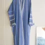 Loungewear - hammam bathrobe size L, greek blue - OTTOMANIA