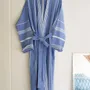 Loungewear - hammam bathrobe size L, greek blue - OTTOMANIA