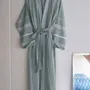 Loungewear - hammam bathrobe size L, grey-green - OTTOMANIA