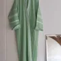 Homewear bien-être - peignoir de bain fouta taille L, vert pistache - OTTOMANIA