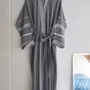 Loungewear - hammam bathrobe size L, dark grey - OTTOMANIA