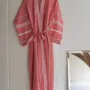 Loungewear - hammam bathrobe size L, coral red - OTTOMANIA