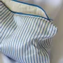 Bath towels - toiletry bag, white and blue striped - OTTOMANIA