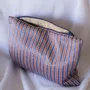 Bath towels - toiletry bag, purple red striped - OTTOMANIA