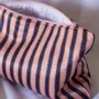 Bath towels - toiletry bag, pink, gold and blue striped - OTTOMANIA