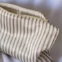 Bath towels - toiletry bag, golden beige striped - OTTOMANIA