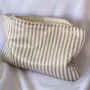 Bath towels - toiletry bag, golden beige striped - OTTOMANIA