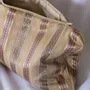Bath towels - toiletry bag, beige with pink stripes - OTTOMANIA