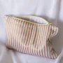 Bath towels - toiletry bag, yellow, red and black striped - OTTOMANIA