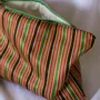 Bath towels - toiletry bag, green, black, yellow and red stripes - OTTOMANIA