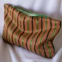 Bath towels - toiletry bag, green, black, yellow and red stripes - OTTOMANIA
