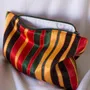 Bath towels - toiletry bag, red, brown, yellow and green striped - OTTOMANIA