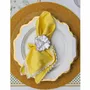 Assiettes au quotidien - Anneaux de serviette 3D en forme de fleur blancs, lot de 4 - TIME FOR TEA
