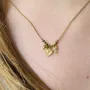 Jewelry - Gold plated chain necklace or heart wire - Alicia - SOPHIE DESCHAMPS BIJOUX