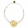 Jewelry - Large round medal gold plated bracelet - Erato - SOPHIE DESCHAMPS BIJOUX