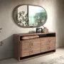 Mirrors - Oval Half Point walnut wall mirror - ANGEL CERDÁ
