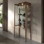 Buffets - Buffet haut en verre trempé et noyer avec éclairage intérieur - ANGEL CERDÁ