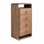 Chests of drawers - Walnut and black PVC chest of drawers - ANGEL CERDÁ