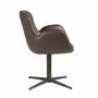 Chaises - Chaise pivotante en similicuir marron chocolat - ANGEL CERDÁ