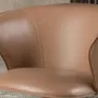 Chairs - Swivel chair in camel leatherette - ANGEL CERDÁ