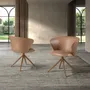 Chairs - Swivel chair in camel leatherette - ANGEL CERDÁ