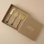 Knives - Brass Finish Cheese Knife Set (Set of 3) - 6.5 x 2 Inches - CASA AMAROSA