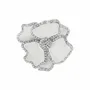 Assiettes au quotidien - Lot de 4 ronds de serviette 3D Flower - TIME FOR TEA