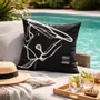 Garden textiles - Black Mobali Outdoor Cushion 60 x 60 - Design by BRASS - ARTDECORIS