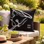 Garden textiles - Black Mobali 45 x 45 outdoor cushion - Design by BRASS - ARTDECORIS
