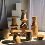 Tables basses - Tabouret, table d'appoint en manguier cylindrique naturel - OFFICE OBJETS